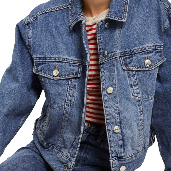 Topshop Boxy Crop Denim Jacket - Picture 4 of 4